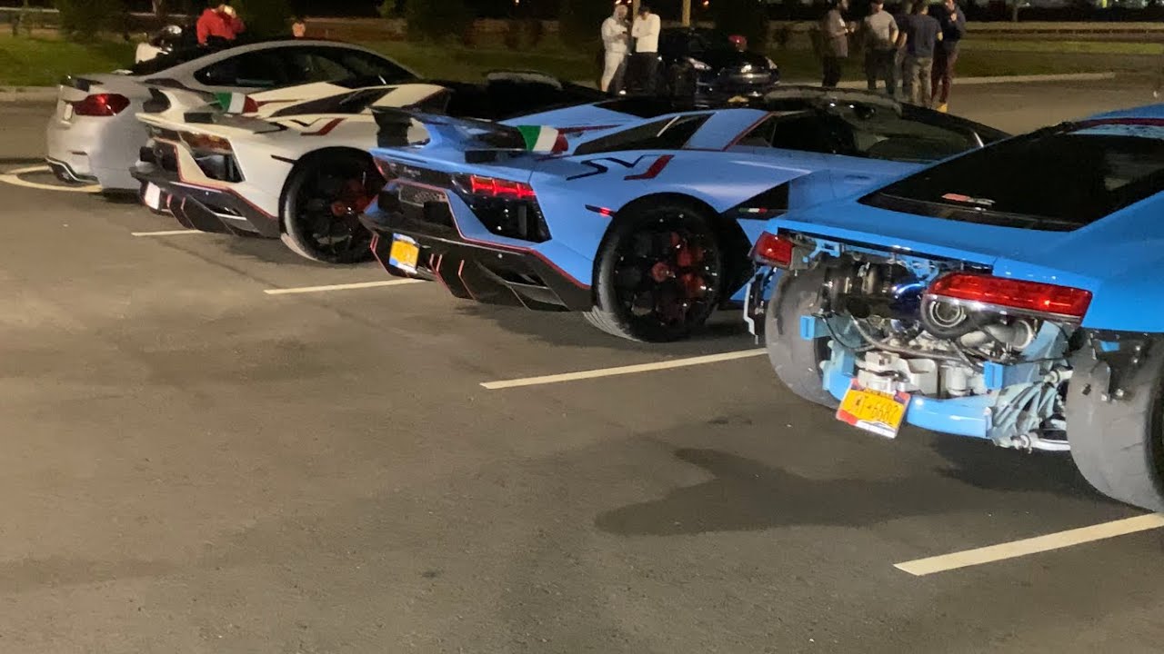 Sheepy Race Twin Turbo R8 & Aventador SVJ&rsquo;s Come Out To Race Night