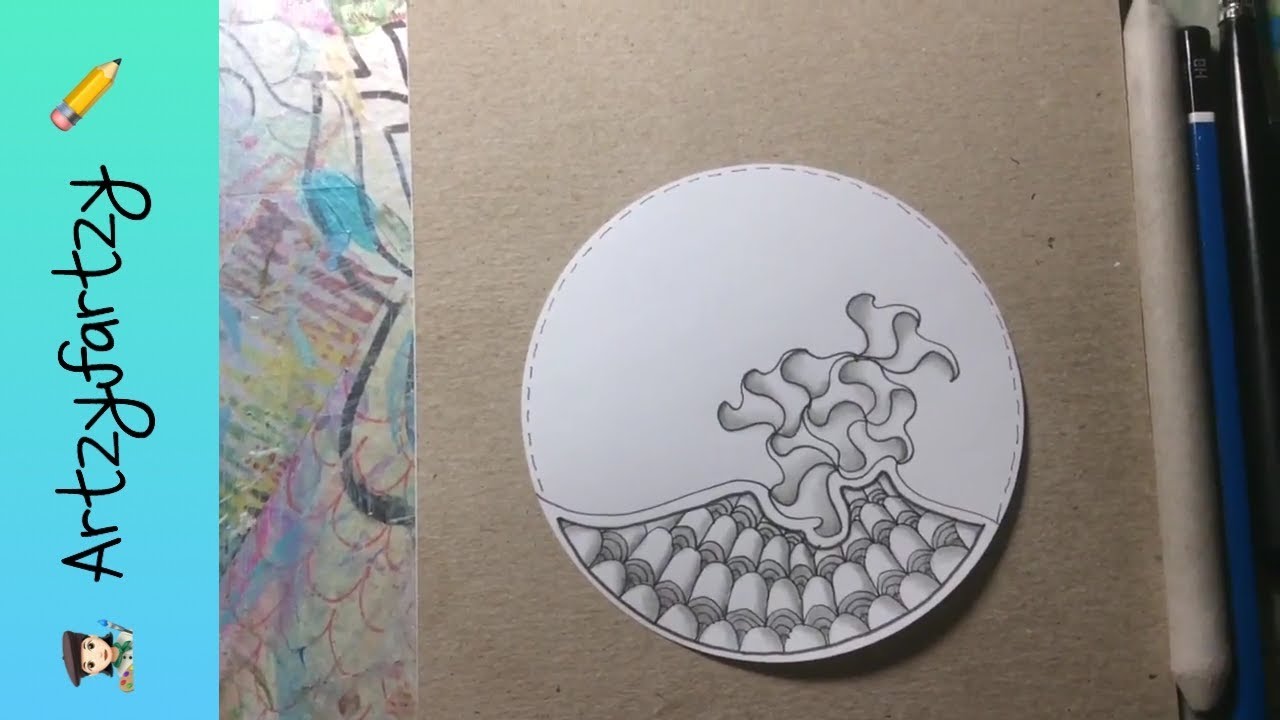 Zentangle Art - HowTo Draw LogJam - Pattern # 47 - Artzyfartzy 🌲