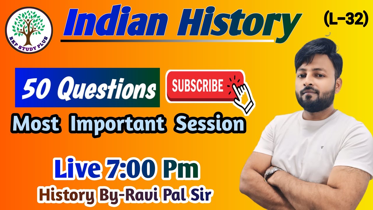 History PYQs Practice| Full History 50 Questions | history By-Ravi Pal sir