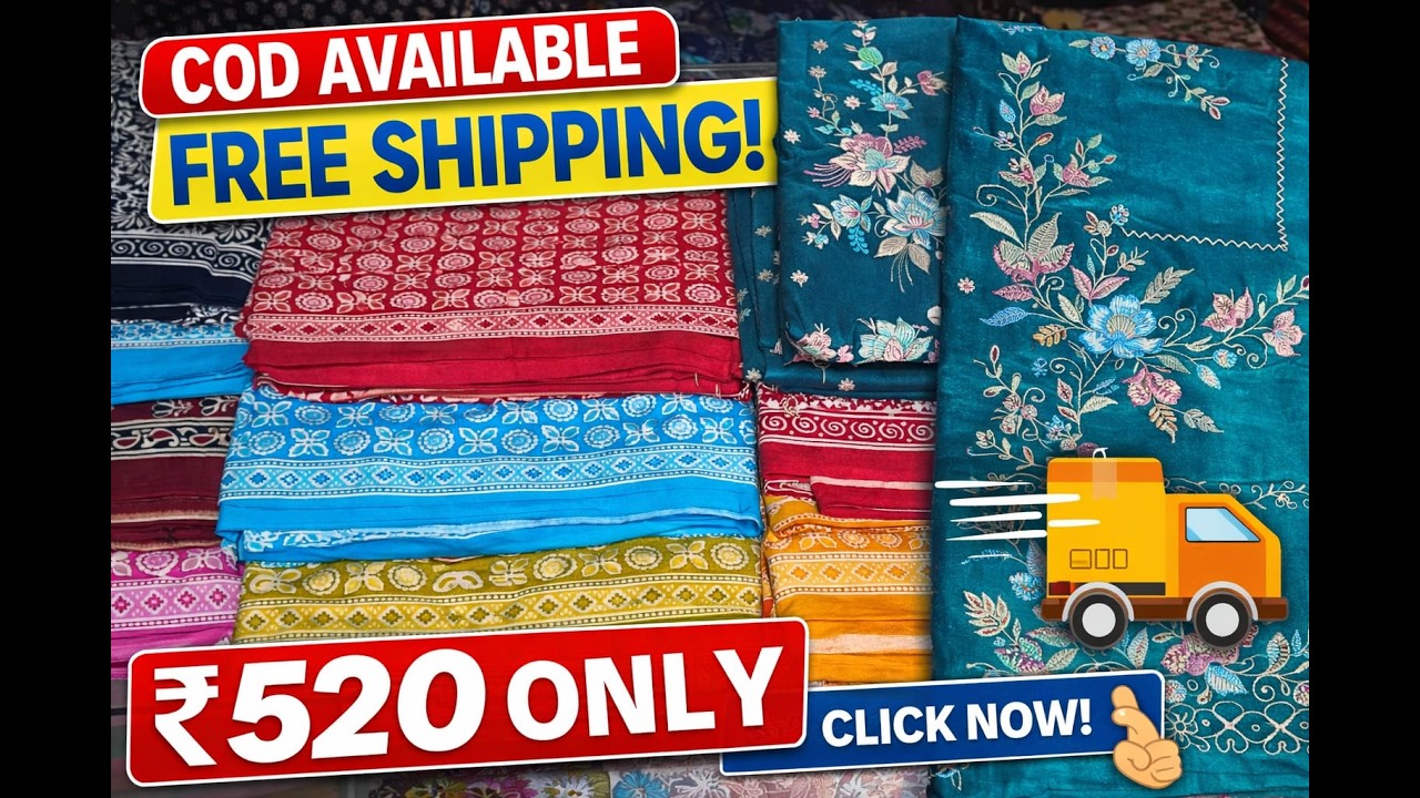 Video 627| 4 mtr Allover Jaipuri Suits Only ₹520| Order No 7015153832