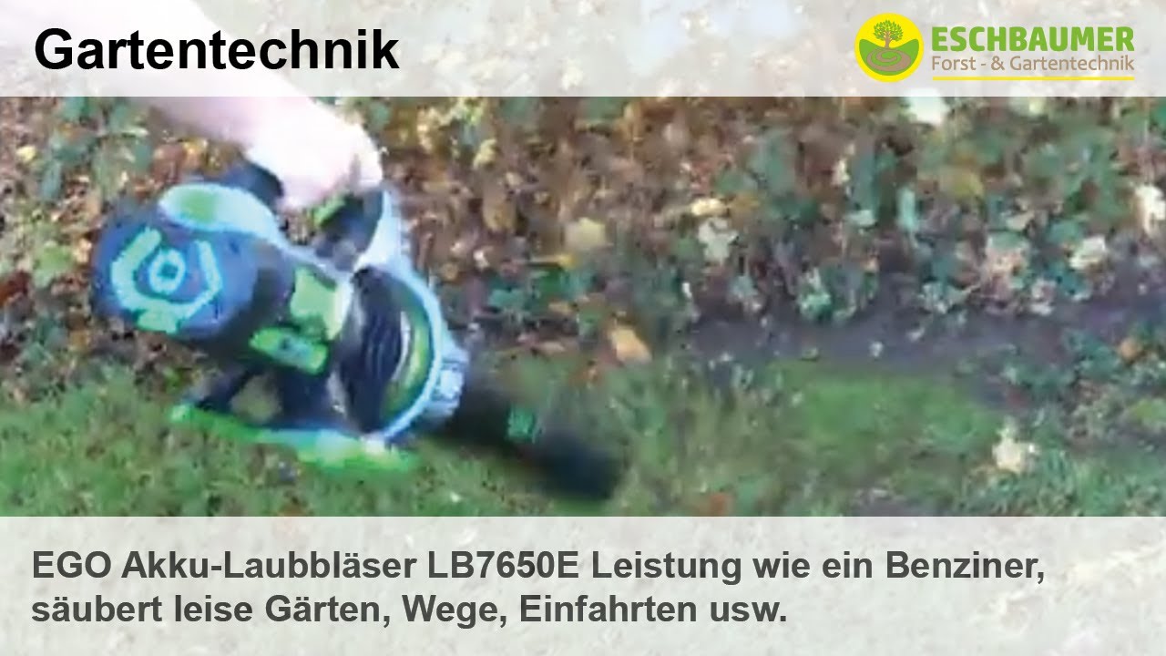 EGO Akku-Laubbläser LB7650E Leistung wie ein Benziner, säubert leise Gärten, Wege, Einfahrten usw.