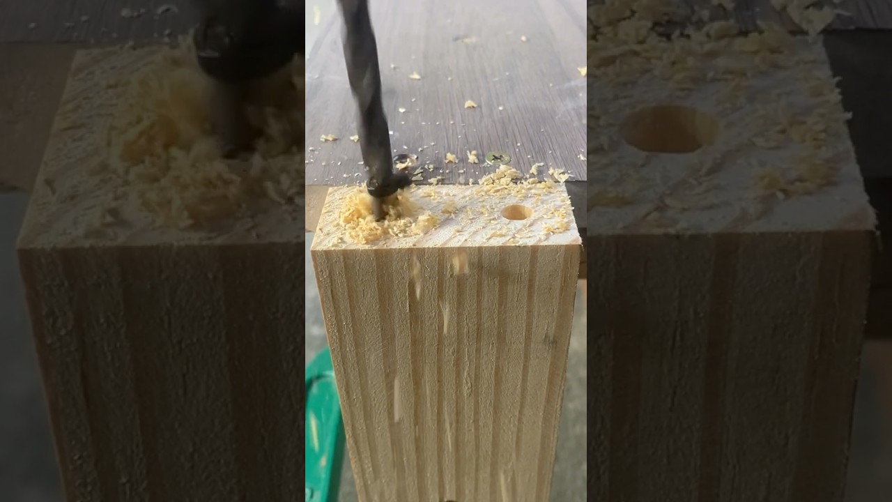 Great tips for drilling wooden dowels #shorts  #woodscrafttips #wood #woodworkingtoolguide #diy