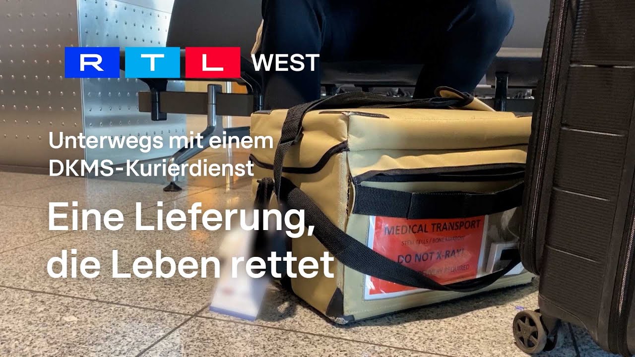 Lieferung, die Leben rettet: Unterwegs mit einem DKMS-Kurierdienst | RTL WEST, 08.06.2023
