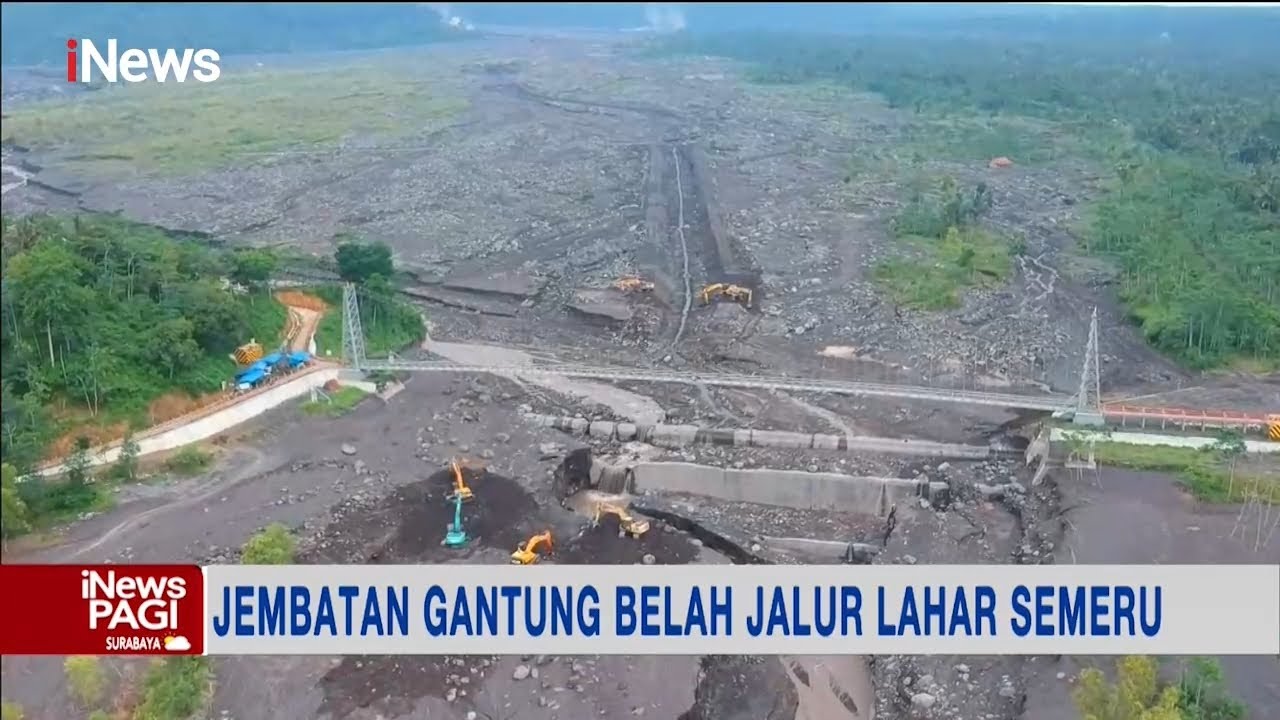 Jembatan Gantung Kaliregono Belah Jalur Lahar Semeru Mudahkan Mobilitas Warga #iNewsPagi 24/01