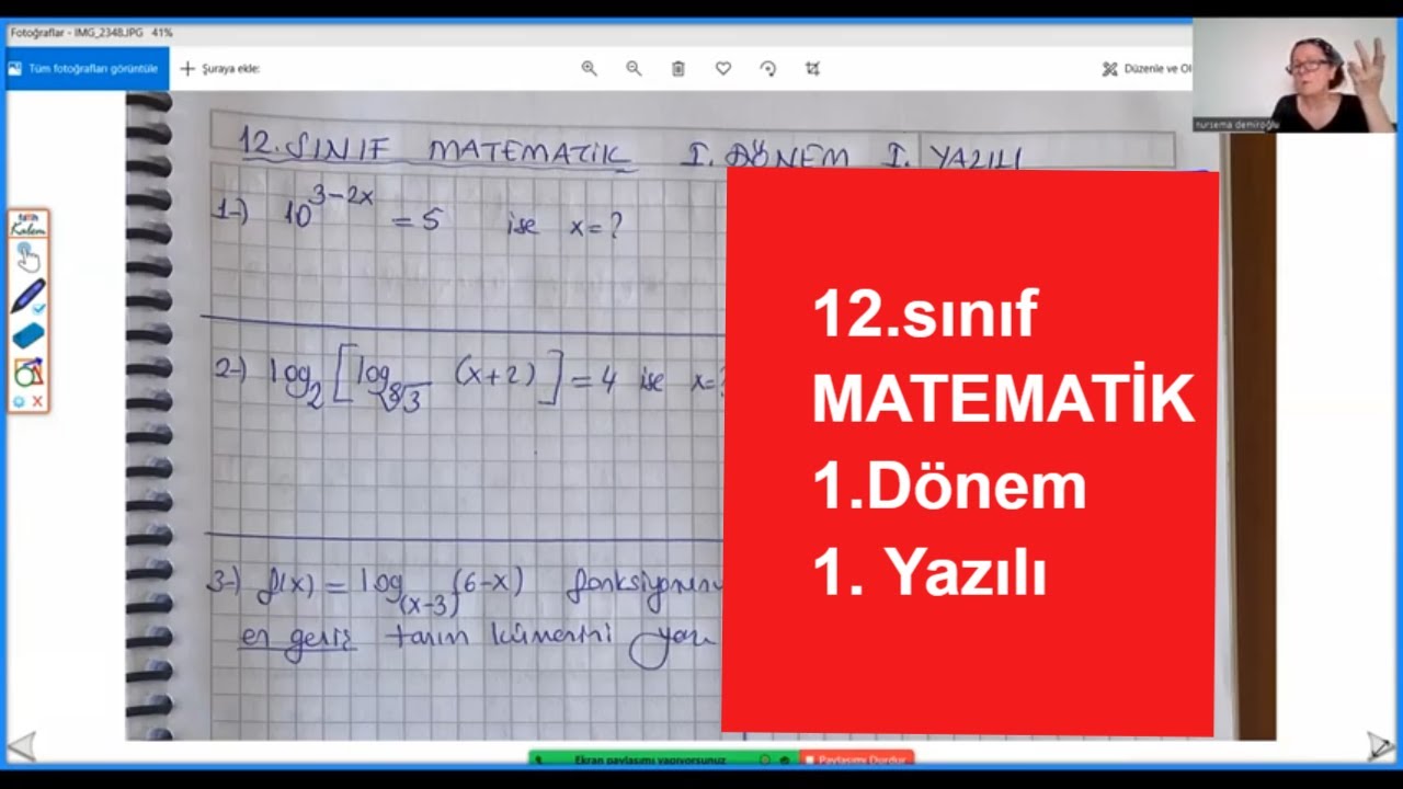 12.Sınıf MATEMATİK 1. Dönem 1.Yazılı+pdf777
