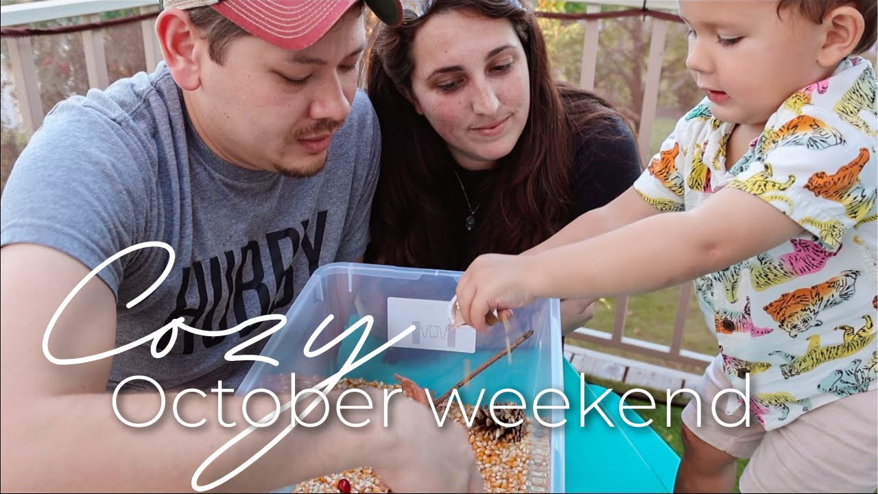 COZY OCTOBER WEEKEND | toddler craft, autumn sensory bin & sourdough bread bowls