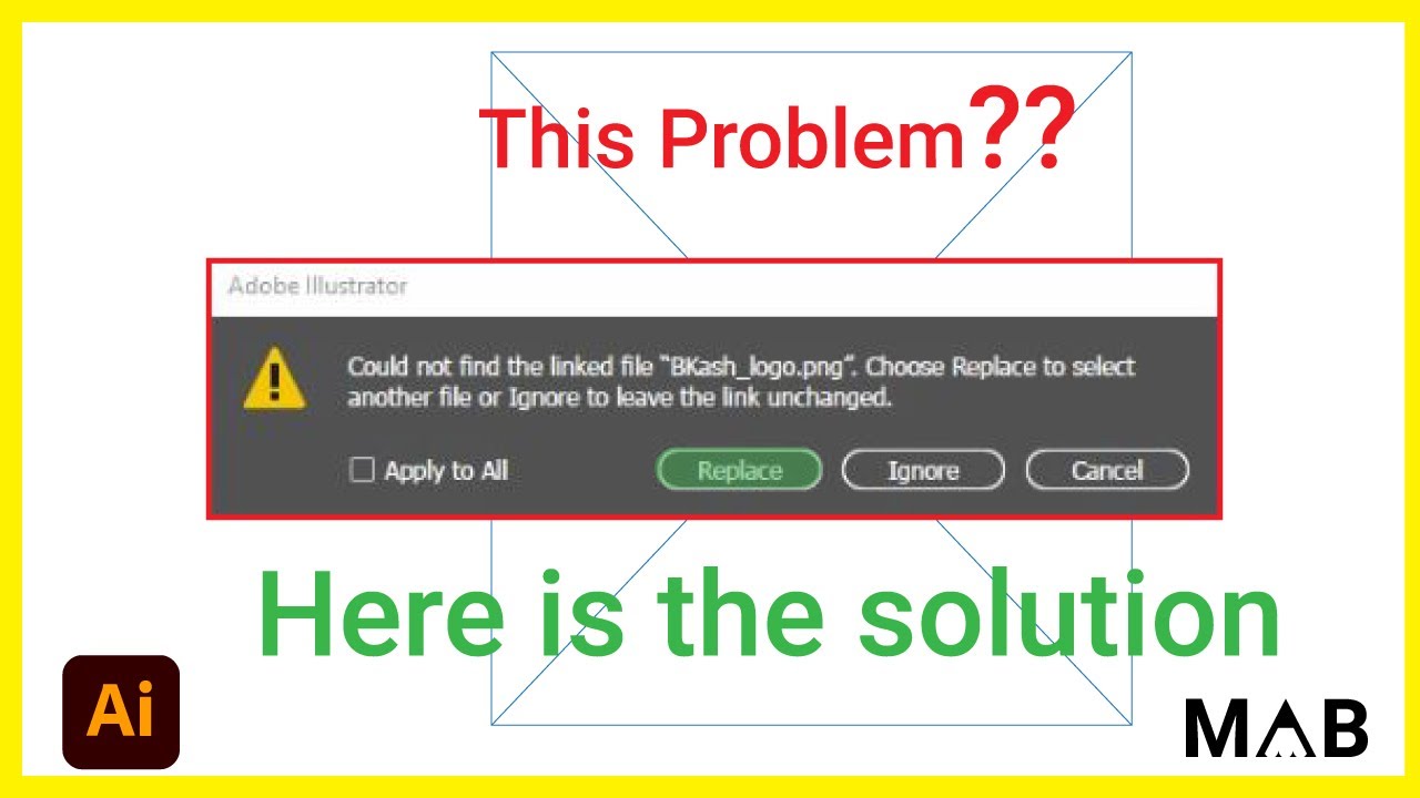 How to fix- Couldn't find the linked image problem in Adobe illustrator cc 2022-  Easy fix Ai