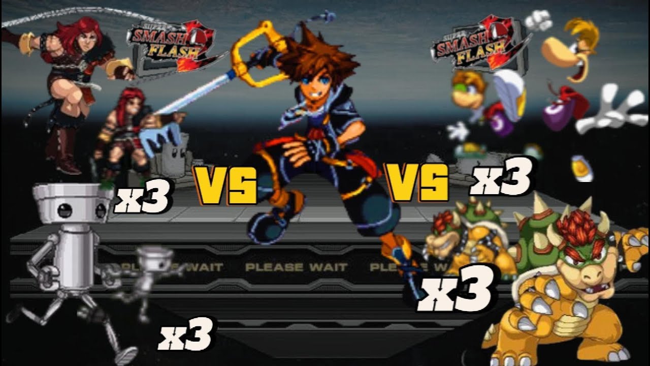 1 vs 3 (Retos locos) Super Smash Flash 2