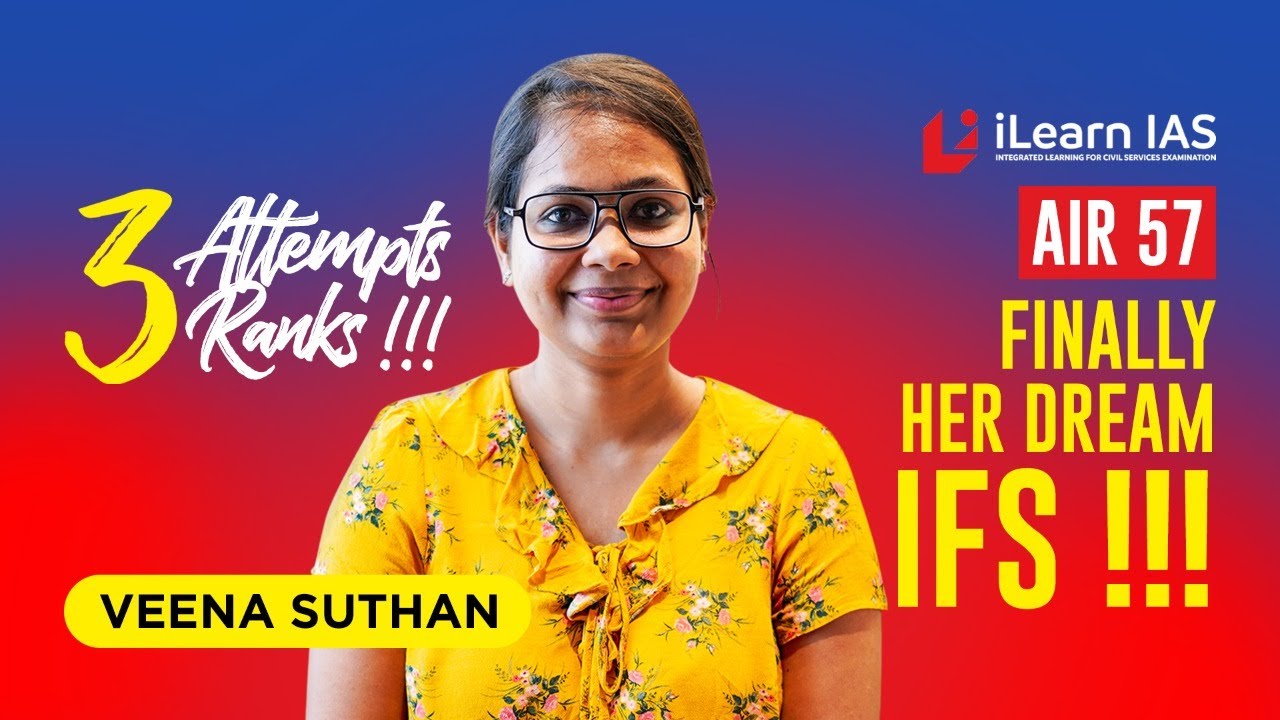 Veena Suthan IFS | AIR 57 | UPSC IAS 2020 Topper | UPSC Topper | Finally Achieves Her IFS Dream