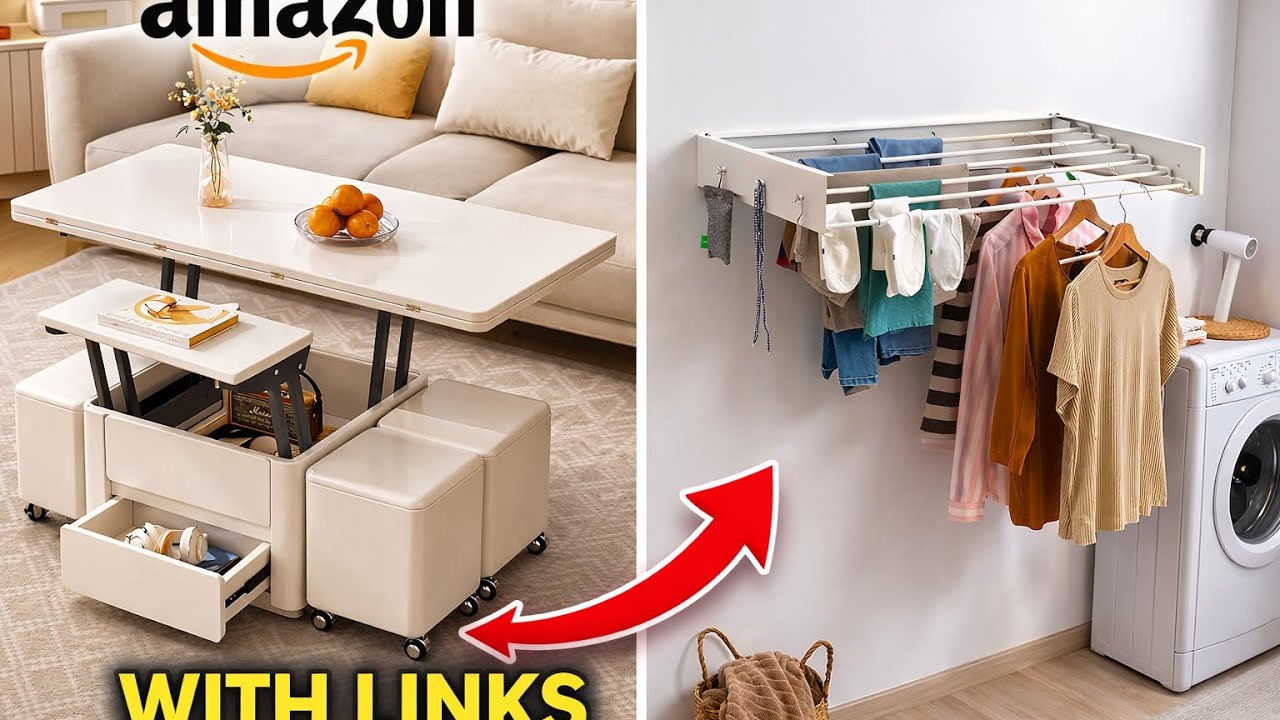 Top 20 Amazon Finds for Tiny Apartments | Genius Space-Saving Furniture (with links)