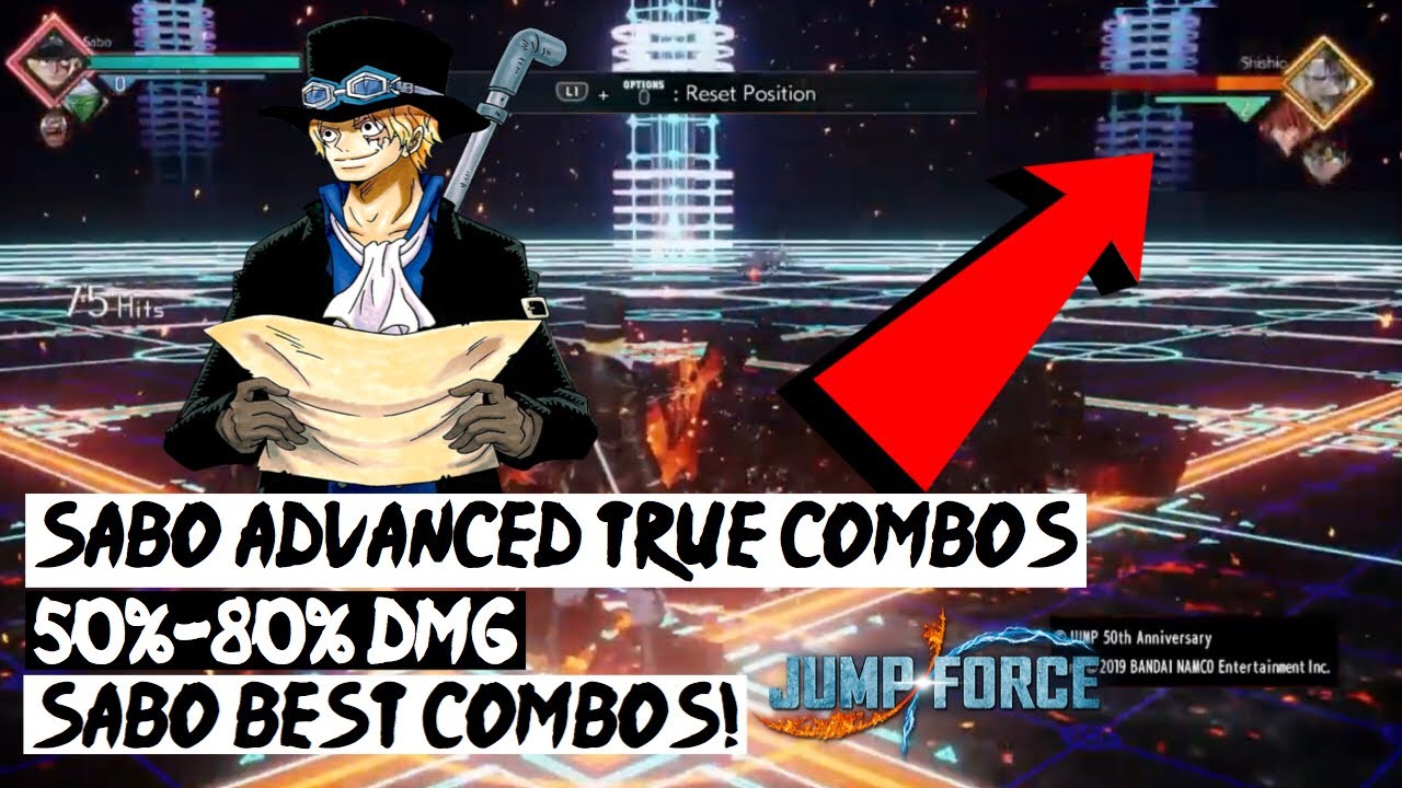 SABO ADVANCED TRUE COMBOS JUMP-FORCE! 50%-80% DAMAGE, BEST COMBOS WITH SABO! PICOLO ASSIST. #OP