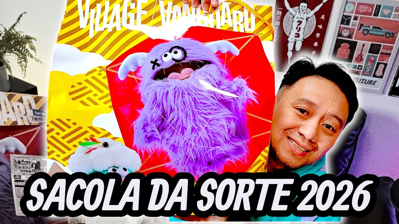 QUASE ME DEI BEM 😖 - SACOLA DA SORTE 2026 | VILLAGE VANGUARD 🇯🇵