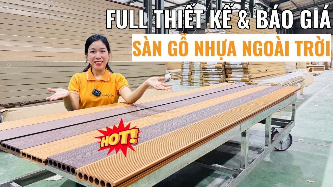 Full sàn gỗ nhựa ngoài trời làm sàn bể bơi sân vườn và báo giá | Review sàn nhựa ngoài trời Haroma