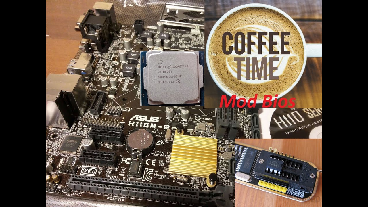 Мод биос Asus H110M-R + I3 8100t CoffeeTime 0.99