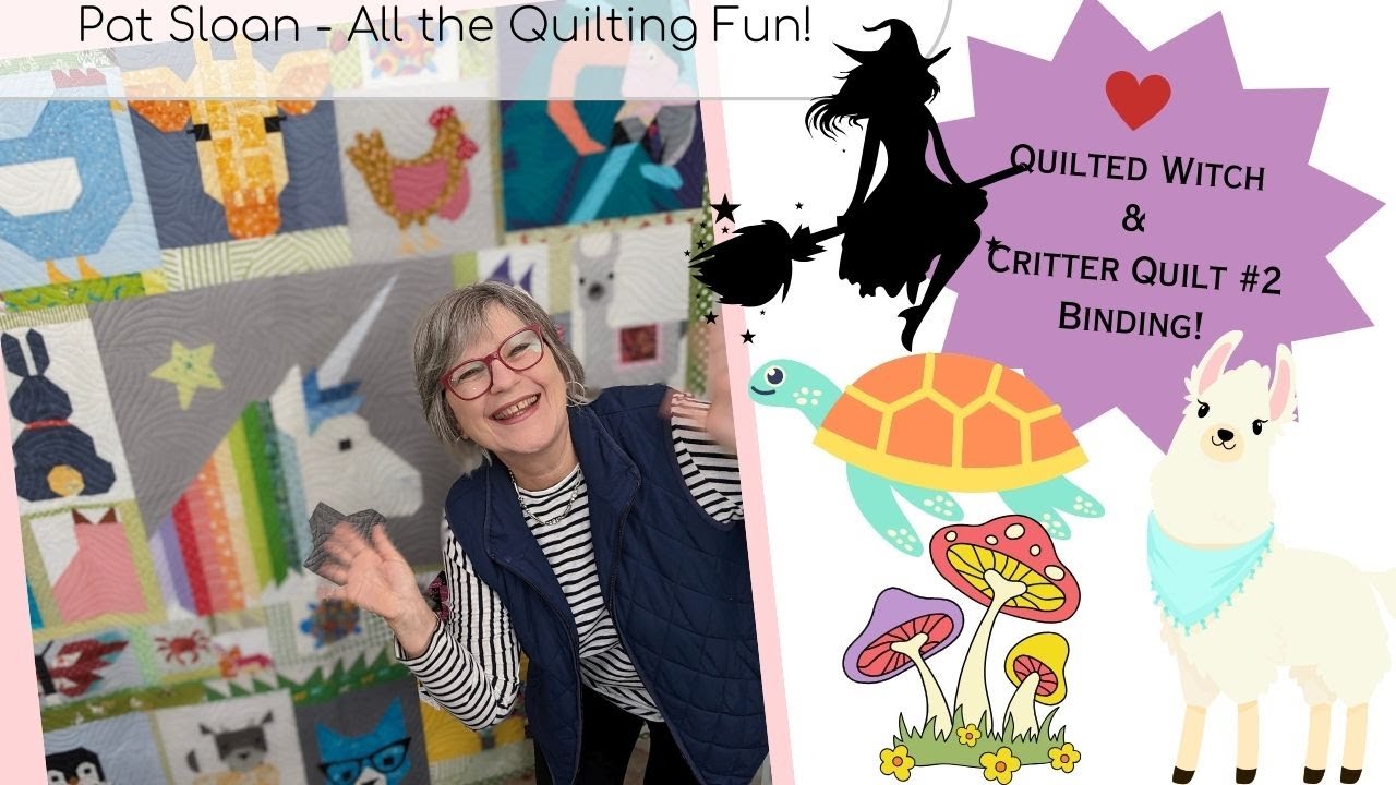 🎃Quilted Witch & Critter Quilt #2 Binding