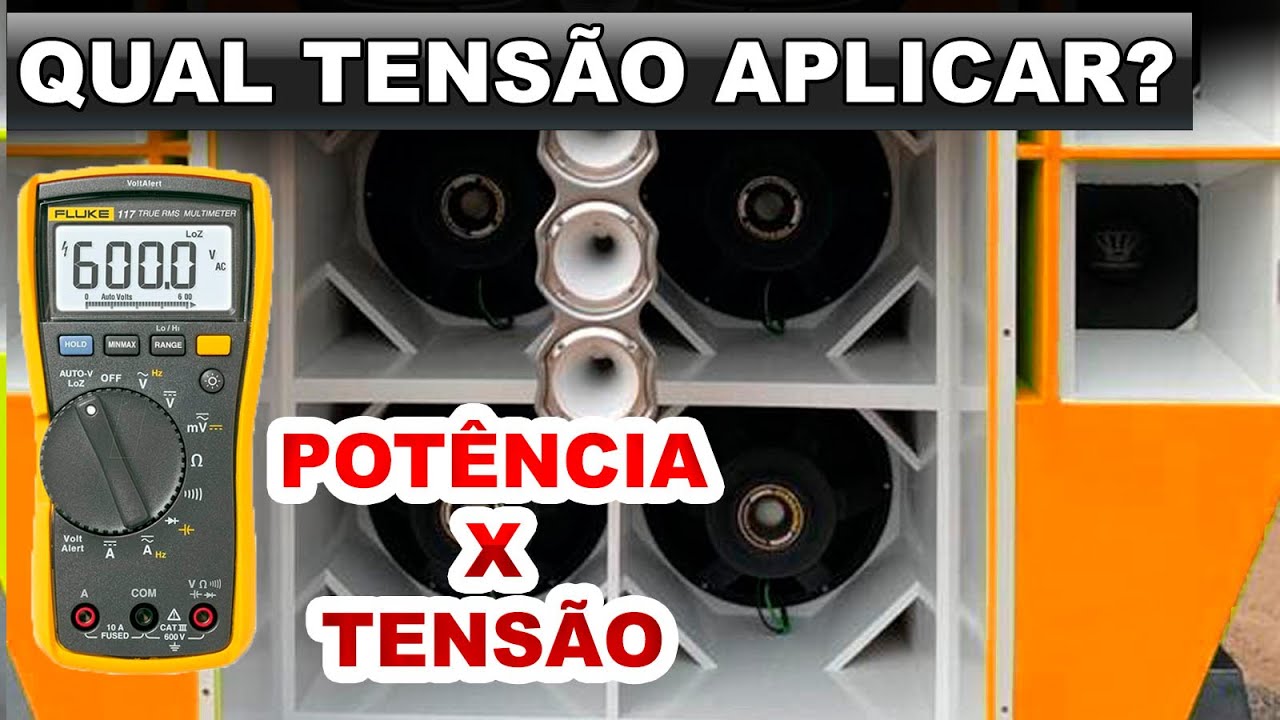 Como calcular a potência aplicada nos alto falantes de acordo com a tensão de saída do amplificador