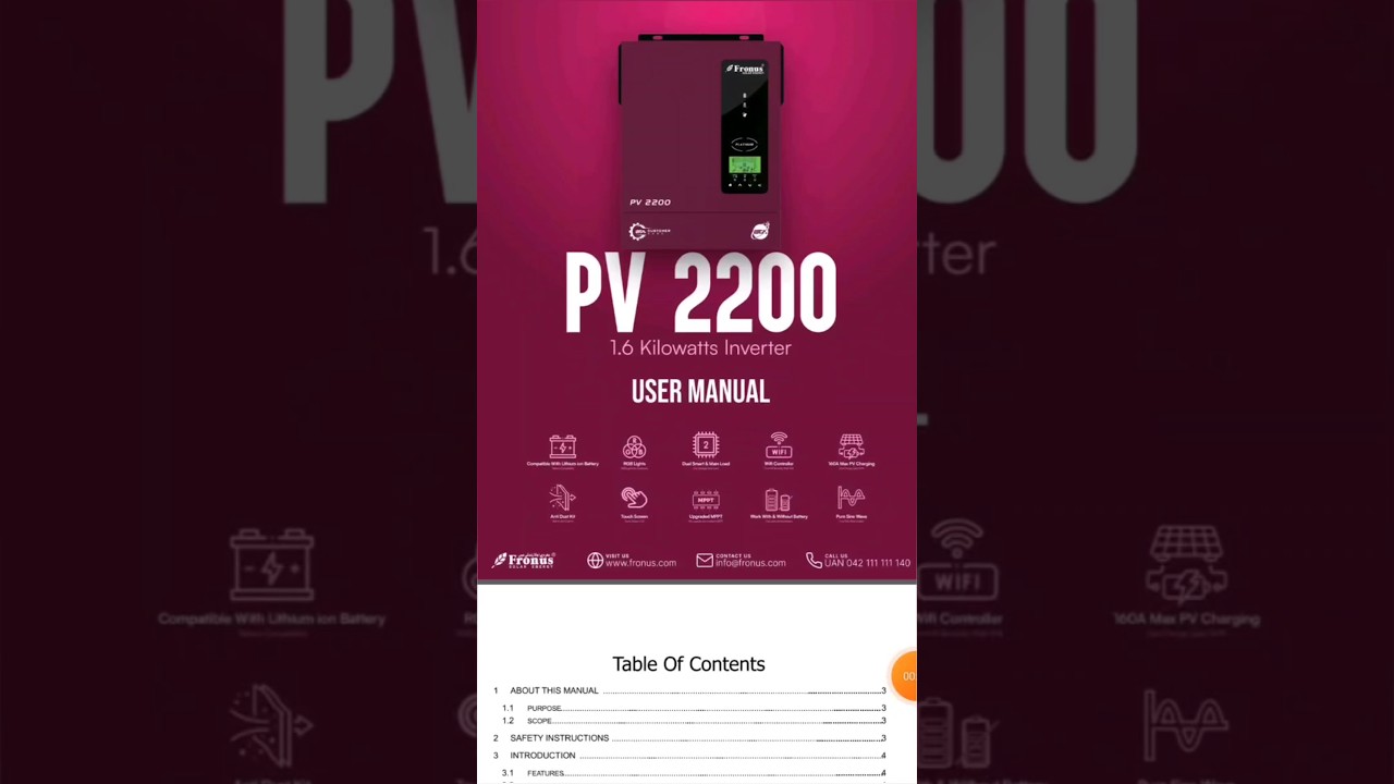 fronus pv2200 user manual #fronus #pv2200 #usermanual #solarinverter
