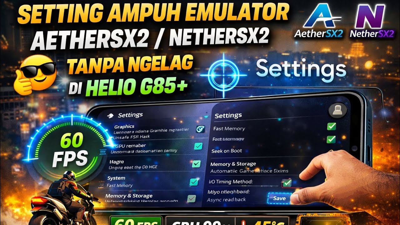 SETTINGAN AMPUH AETHERSX2/NETHERSX2 UNTUK HELIO G85+ DAN SNAPDRAGON 600+ DI ANDROID🔥🔥🔥