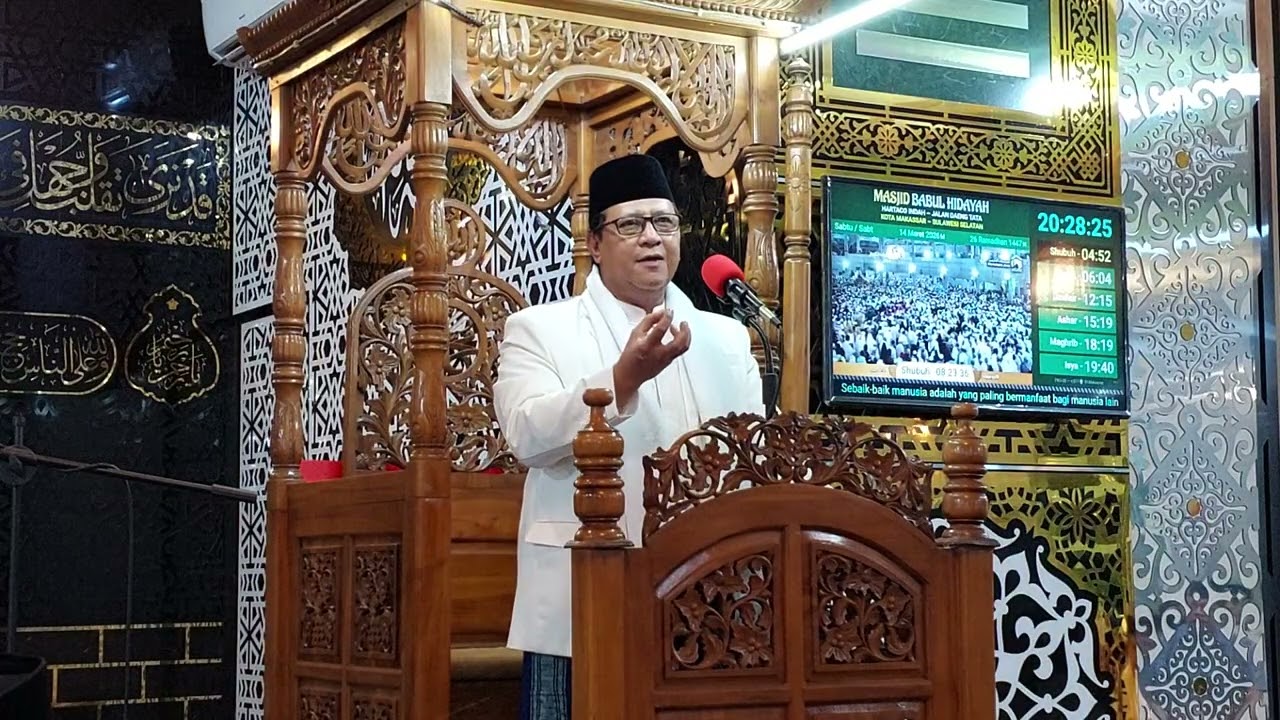 Ceramah Tarwih Ke-25 Ramadhan di Masjid Babul Hidayah, Oleh Prof. Dr. H.Munawir Kamaluddin, M.Ag.M.H