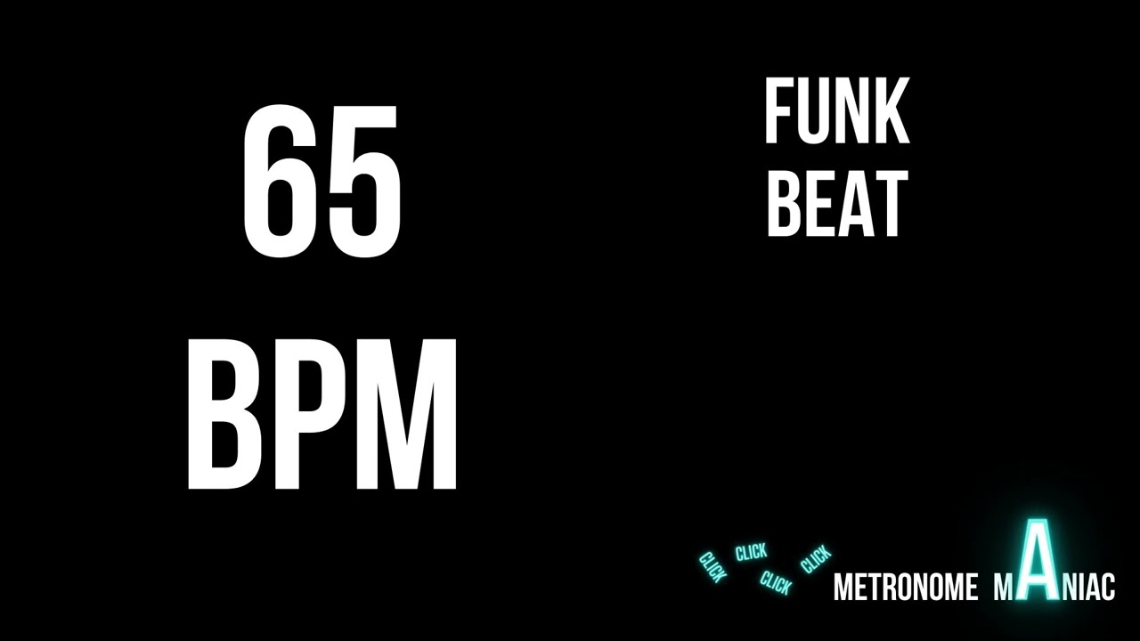Drum loop - Funk beat - 65 BPM (practice backing track)