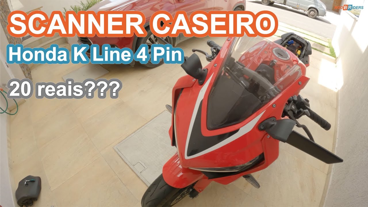 Scanner de 20 reais para HONDA CBR 650R e CB 650R. Identificar e apagar falhas em casa ELM327 K Line