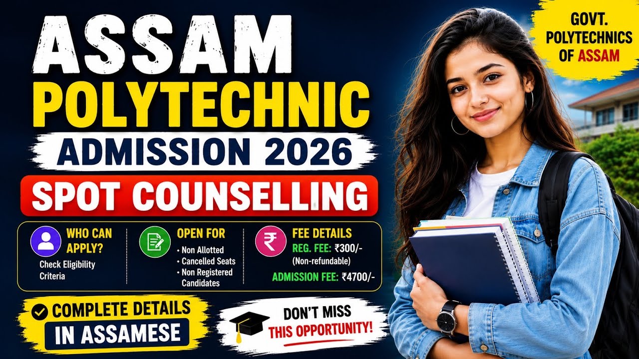Assam Polytechnic Spot Counselling || Full Details Assamese