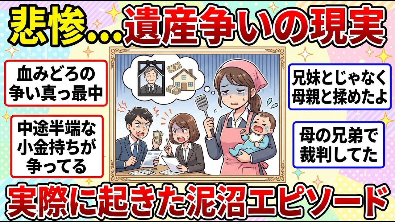 【遺産相続ヤバすぎ】これが現実なのか…身の周りに起きた相続トラブル【ガルちゃん雑談】【更年期キツイ】
