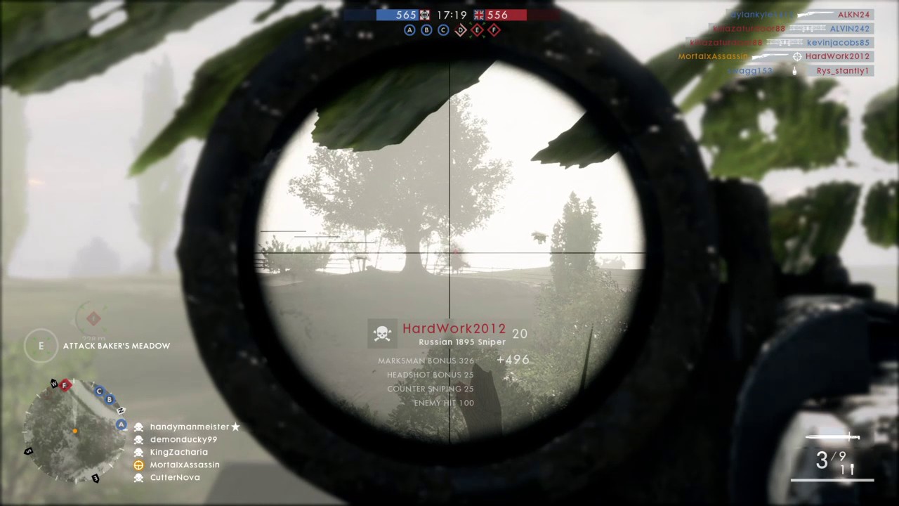Battlefield&trade; 1 - My longest distance kill