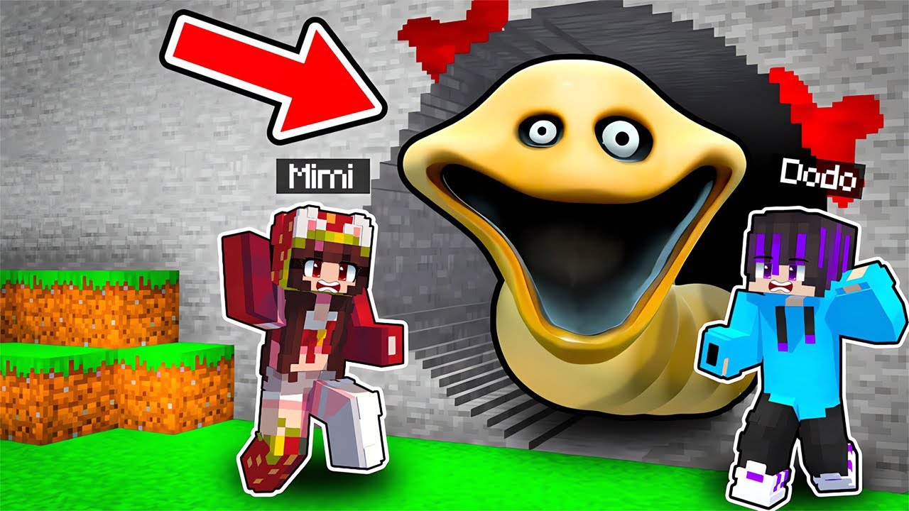 DODO & MIMI MEMBASMI CACING RAKSASA DI MINECRAFT 😨😱- MINECRAFT INDONESIA