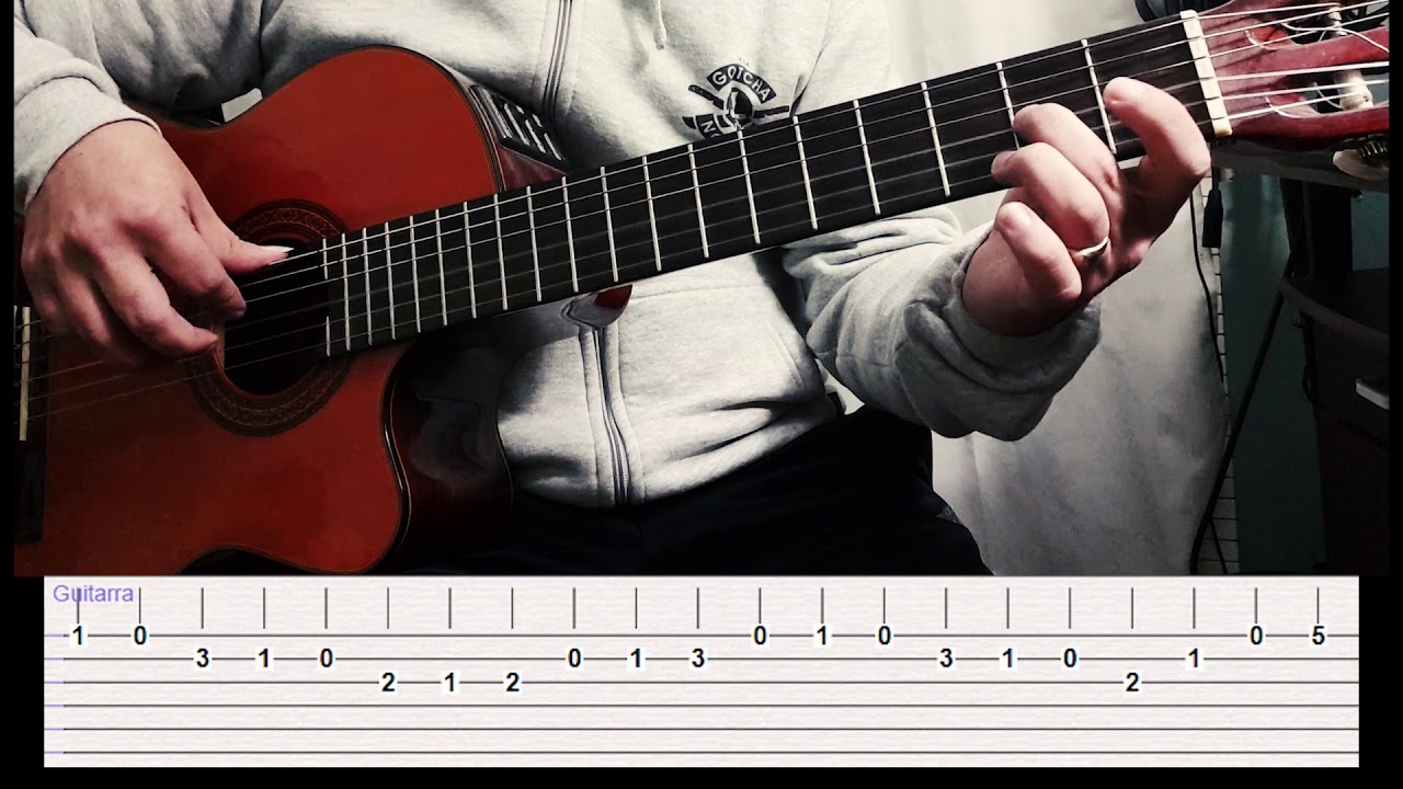 Quiero ser tu sombra (vals) Guitarra 1 tutorial by profe Roberto