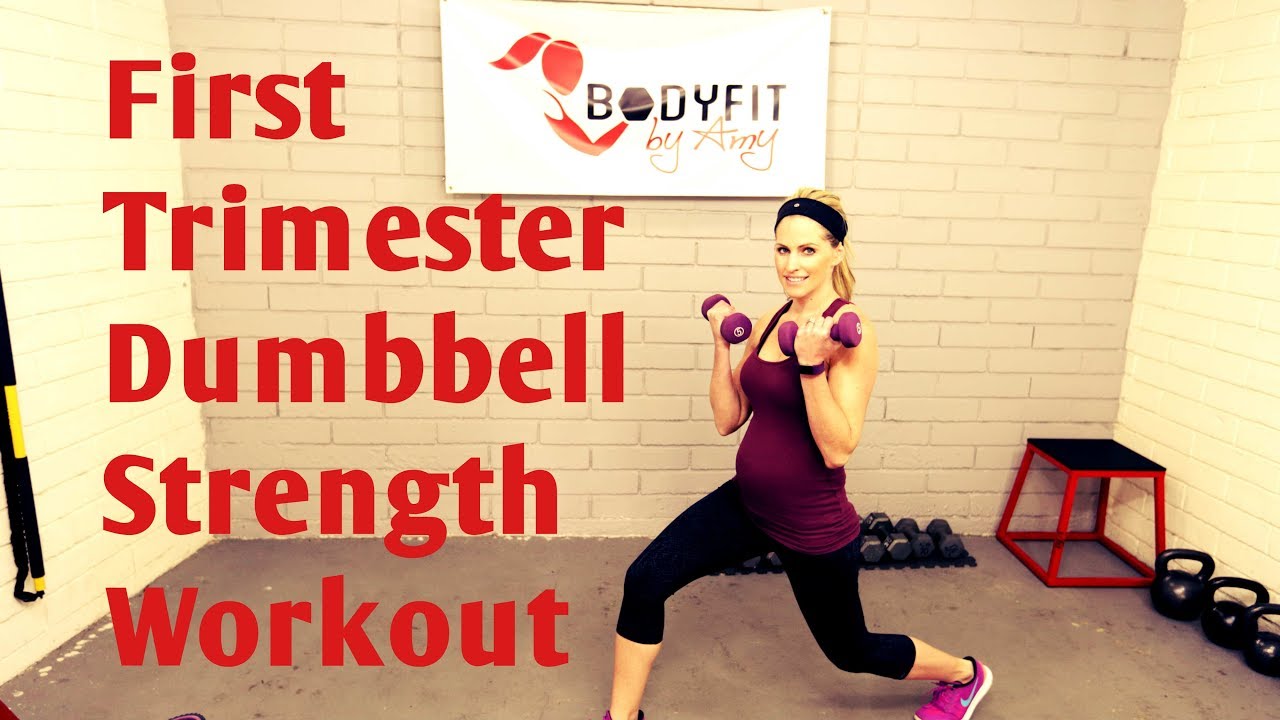 25 Minute First Trimester Prenatal Full Body Dumbbell Strength Workout