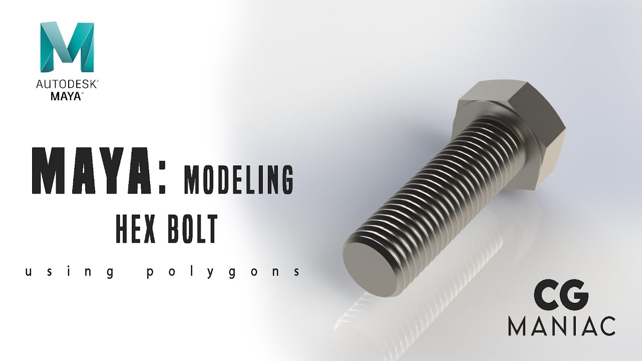 MAYA: modeling hex bolt #maya #3dmodeling #3dartist