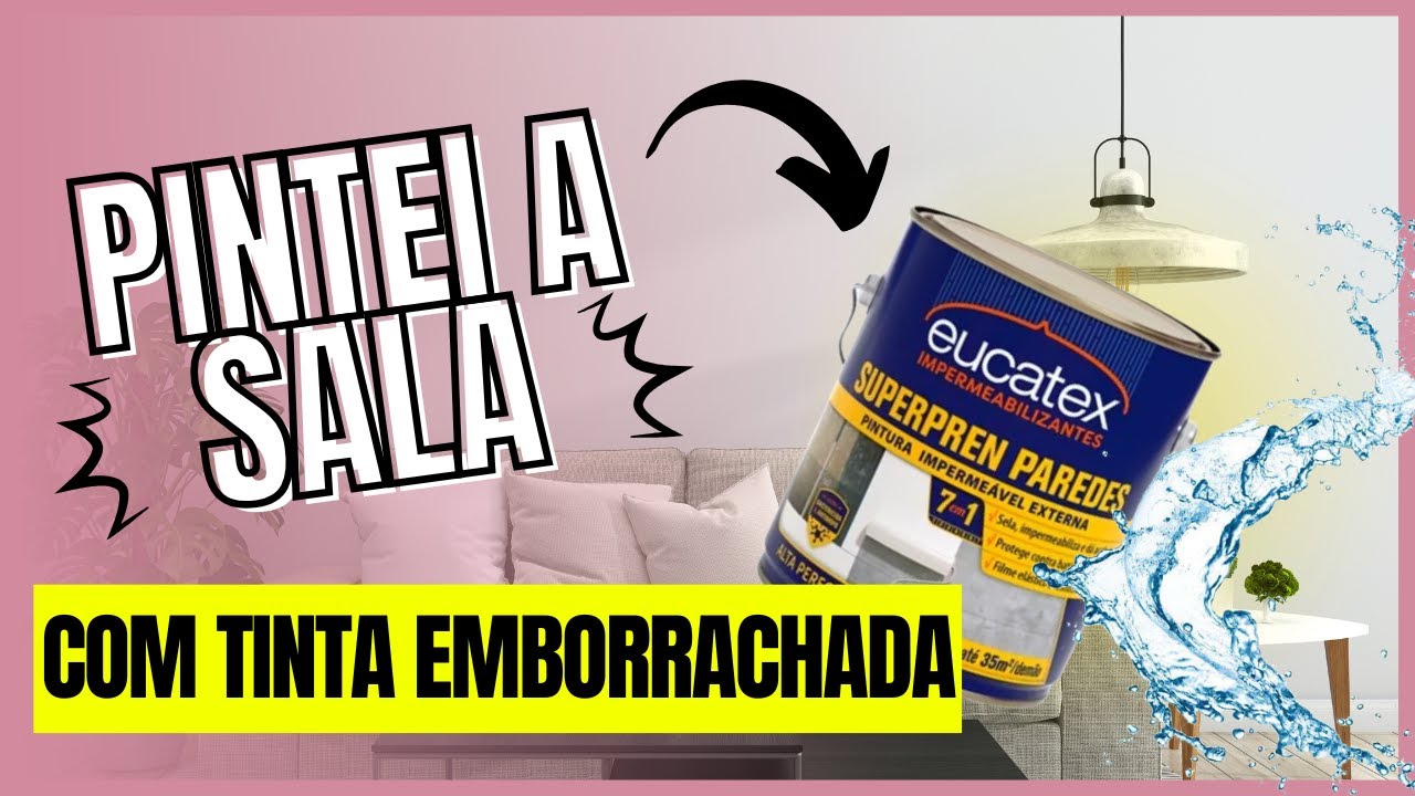 Tinta emborrachada eucatex na parede interna da sala - como pintar