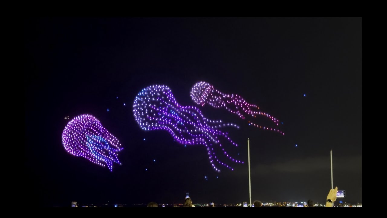 Drone Light Show 2025 Nice, France | Spectacle de drone, for UN Ocean Conference