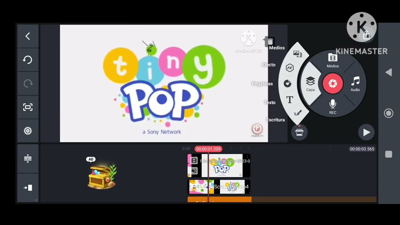 Tiny pop logo reamke speedrun kinemaster