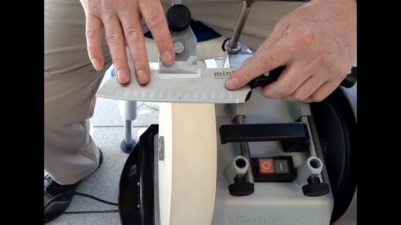 Testing rock-hard felt wheel in deburring on Tormek