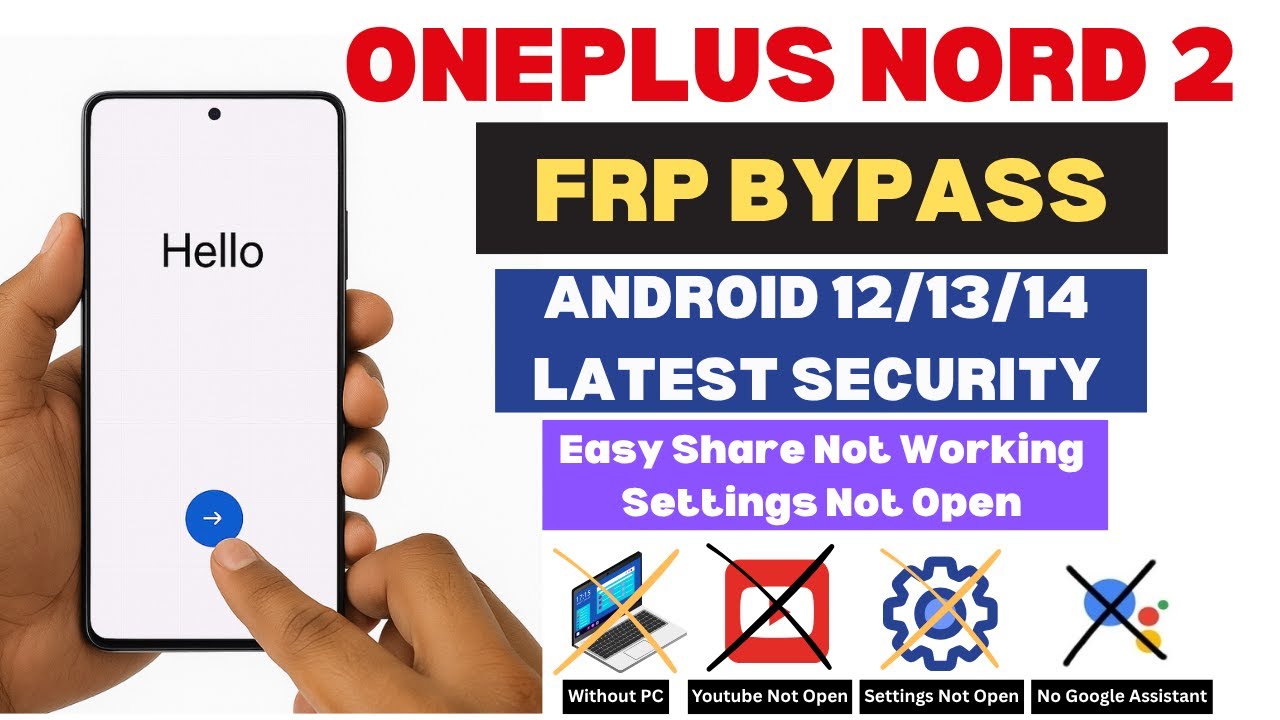 OnePlus Nord 2 FRP Bypass 2025 | Article Share Not Working Latest Update | A2GSM