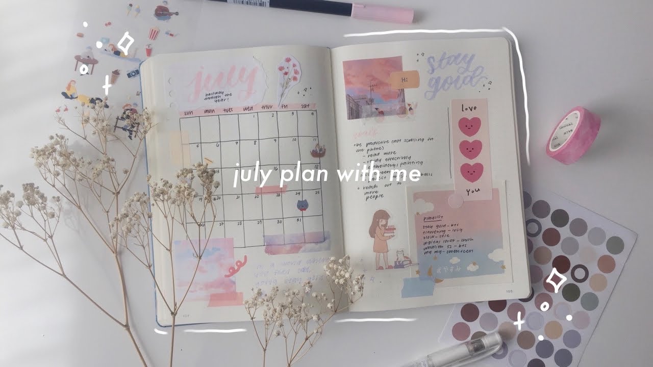 july 2020 bullet journal ☁️💫 | plan with me