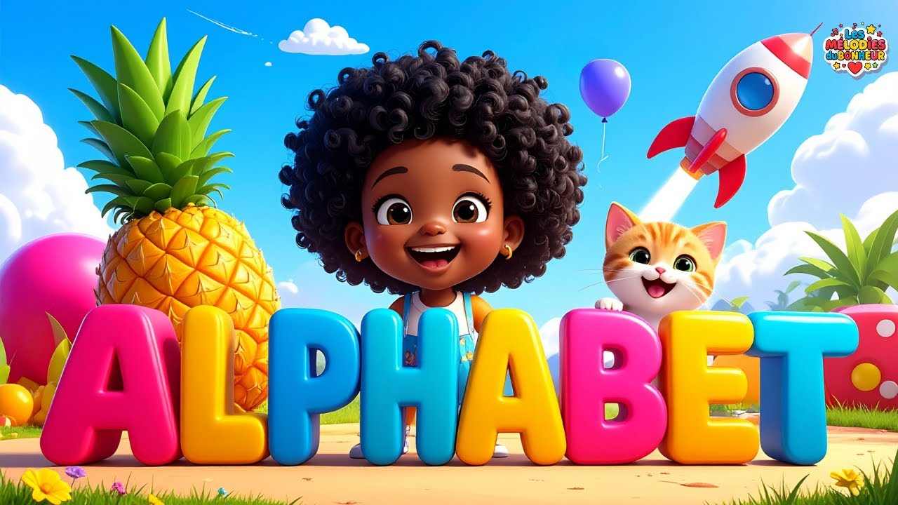 Alphabet français – Compilation lettres A à F en chanson 🎶 | Apprendre l’alphabet !