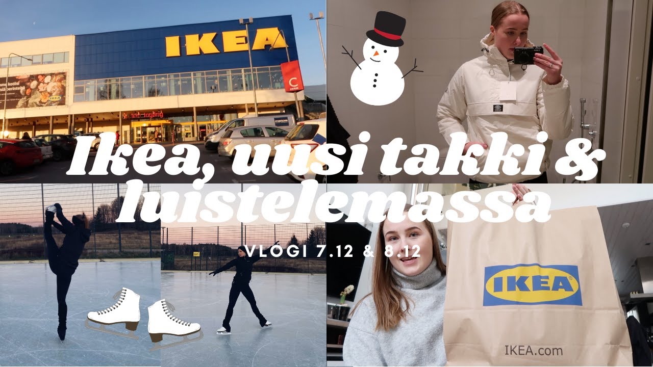 Ikea ostokset, uusi takki & ulkojäällä 🤩⛸
