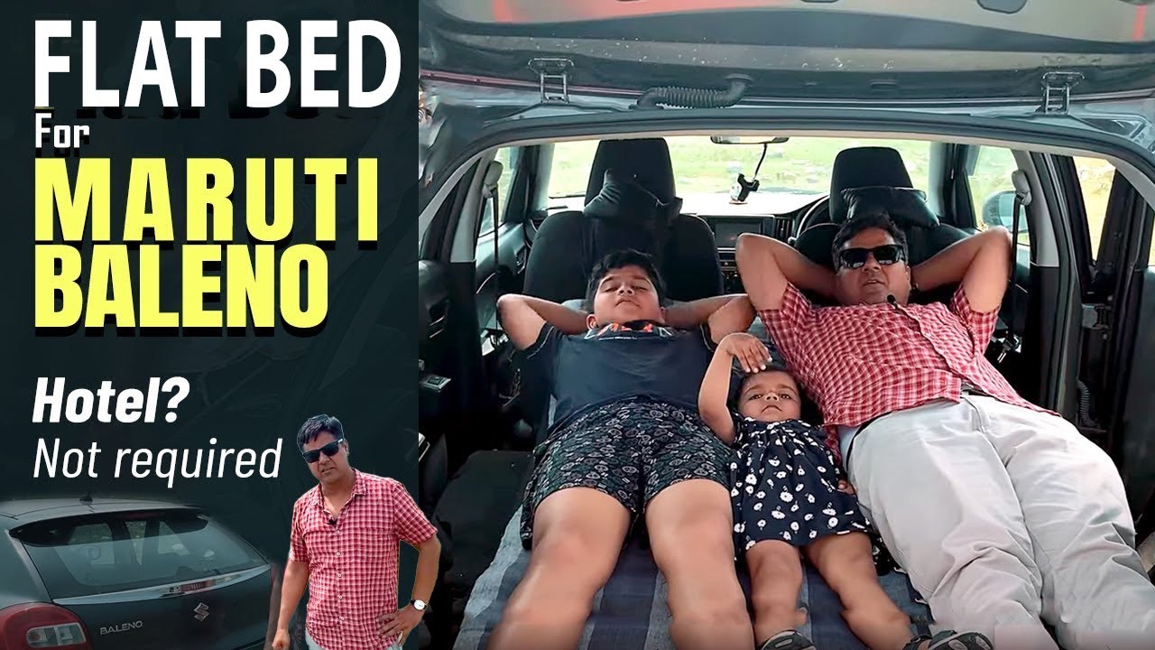 Maruti Baleno modified to adjust a folding comfortable #flatbed inside #maruti #baleno