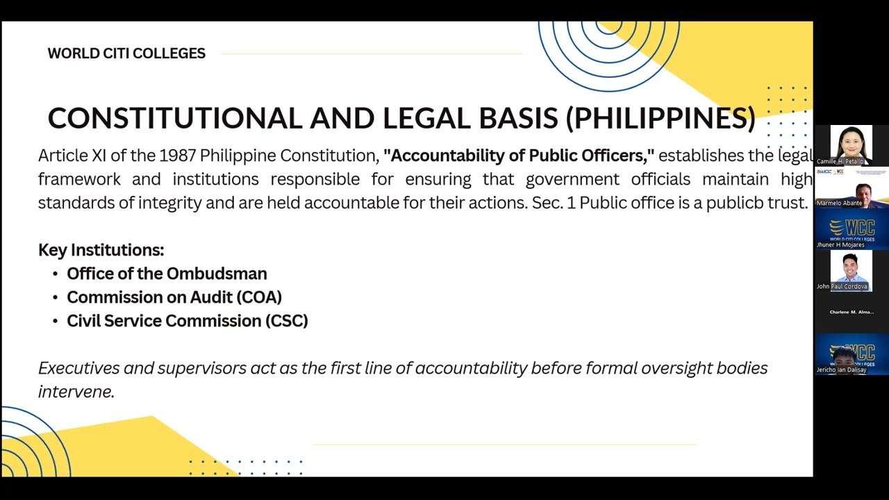 Governance, Accountability, and Public Social Ethics