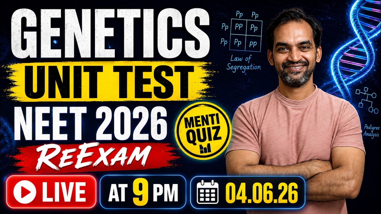 GENETICS UNIT TEST 🔥 NEET 2026 Re-Exam Menti Quiz LIVE | Score Booster MCQs @ 9PM