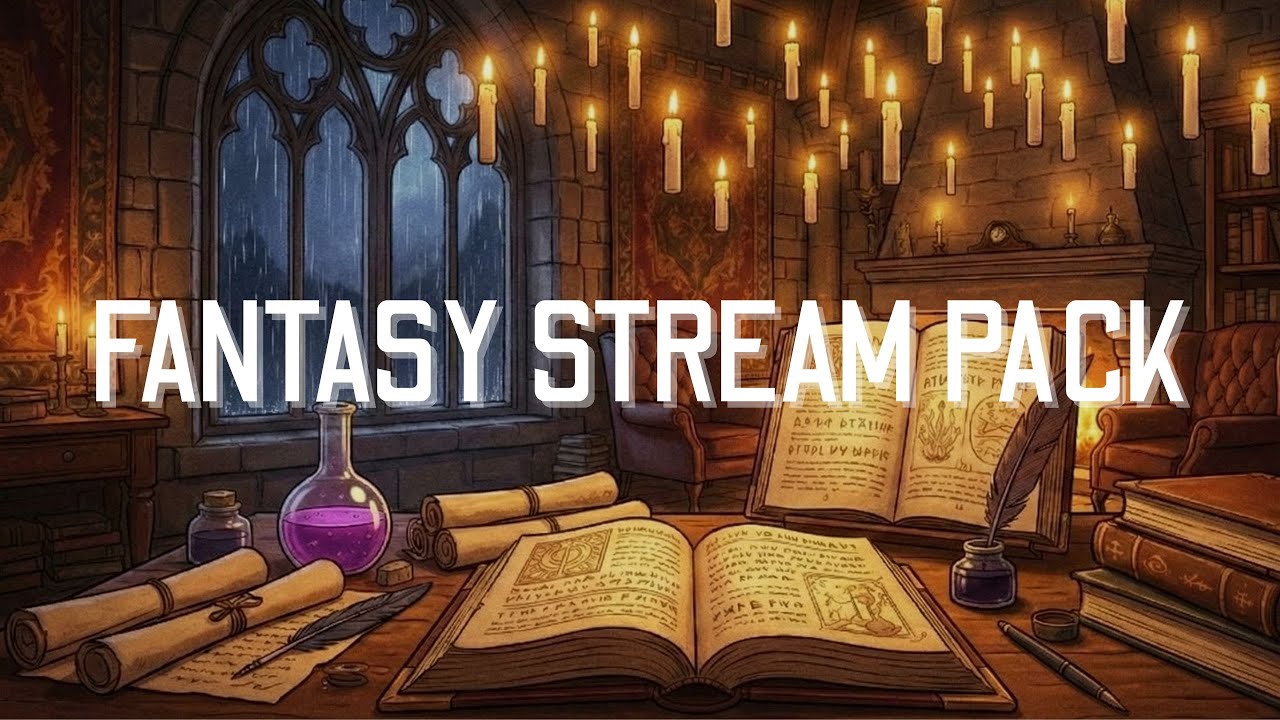 Wizard Academy 🔮 Ultimate Fantasy Stream Pack for Twitch & YouTube (Alerts + Music + SFX)