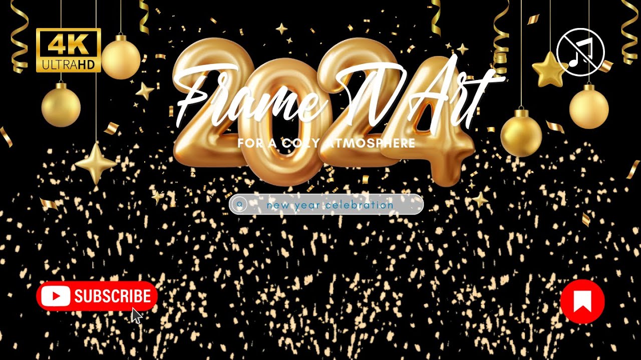 Christmas Frame TV Art Slideshow Screensaver Wallpaper - New Year's Eve | 1 Scene - 2 Hrs