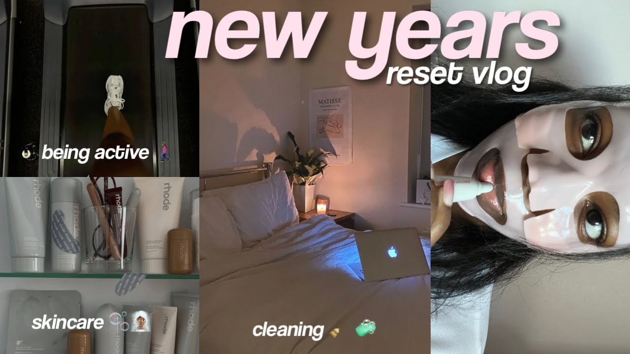 NEW YEARS RESET VLOG | being active, cleaning, digital detox, skincare