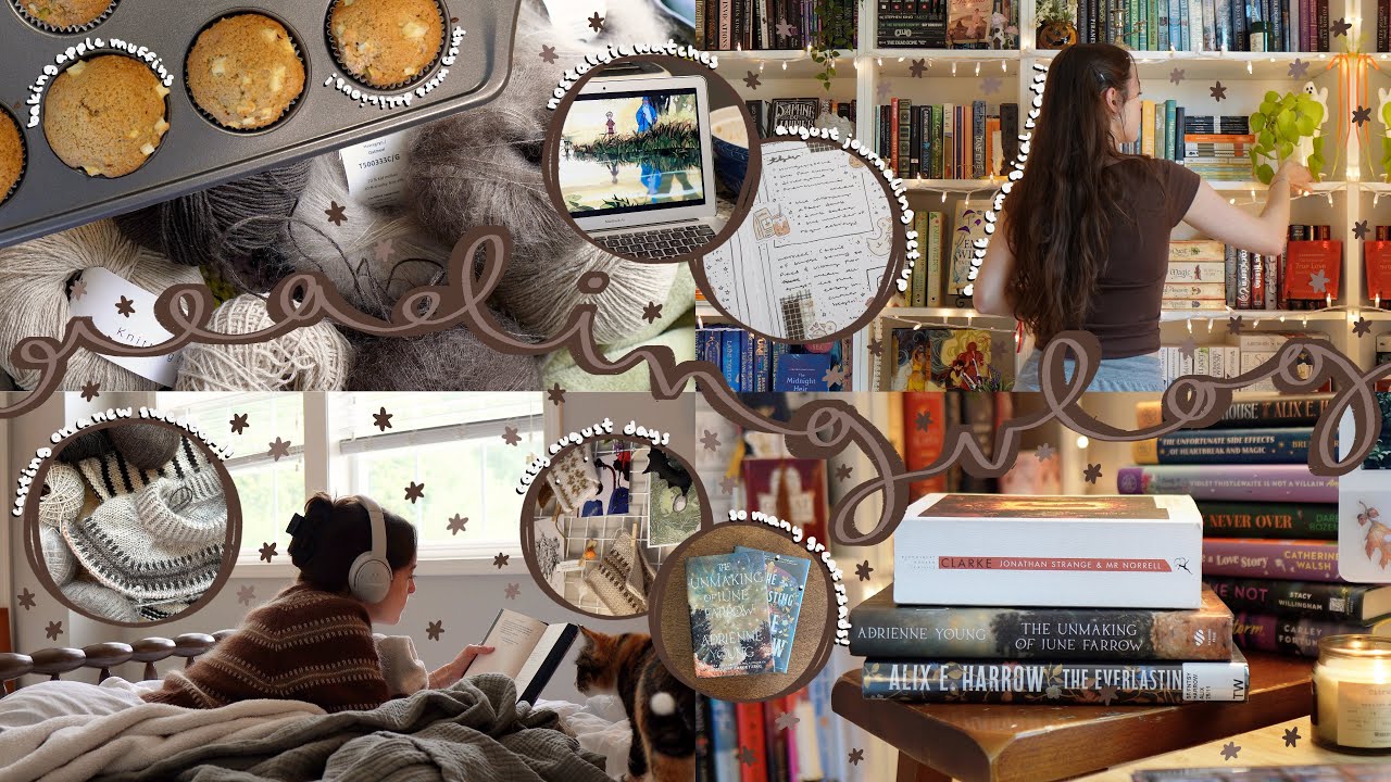READING VLOG | the coziest week, magical reads, baking, journal updates🏹