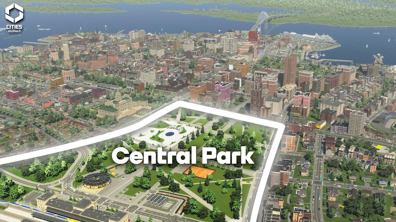 Building a new downtown park + Adding essential city services | Cities Skylines 2