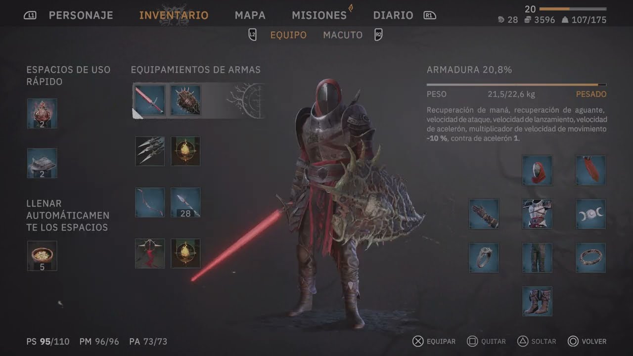 MEJOR ARMADURA INICIAL DAÑO CUERPO A CUERPO TAINTED GRAIL THE FALL OF AVALON EN ESPAÑOL