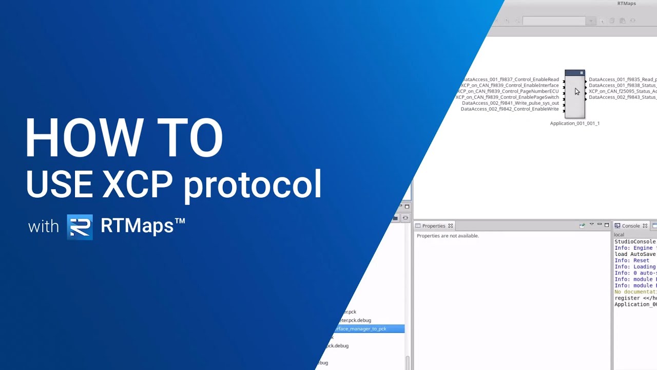 How to use the XCP protocol with RTMaps